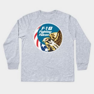 F16 Fighting Falcon Kids Long Sleeve T-Shirt